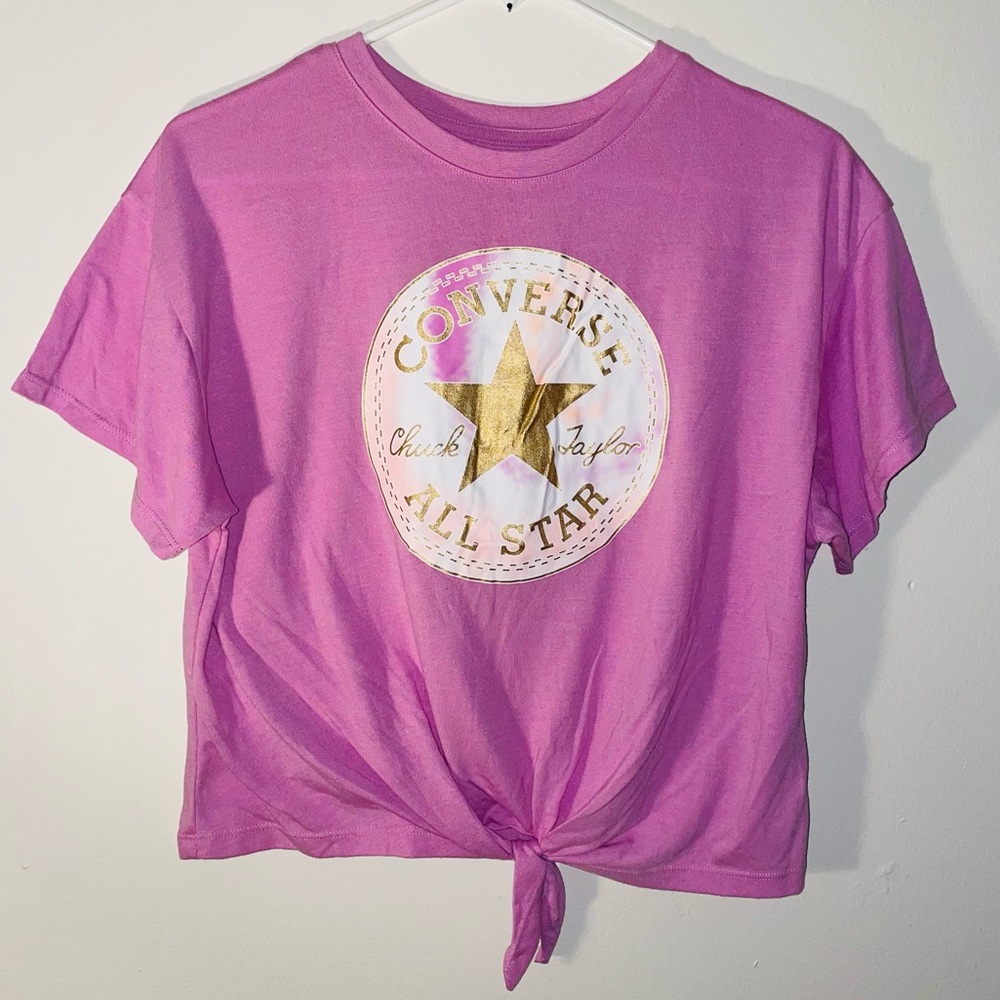 Converse Girls Purple Graphic Top - Picture 1 of 7